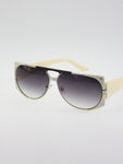 Over sized Metal Square Frame Sunglasses