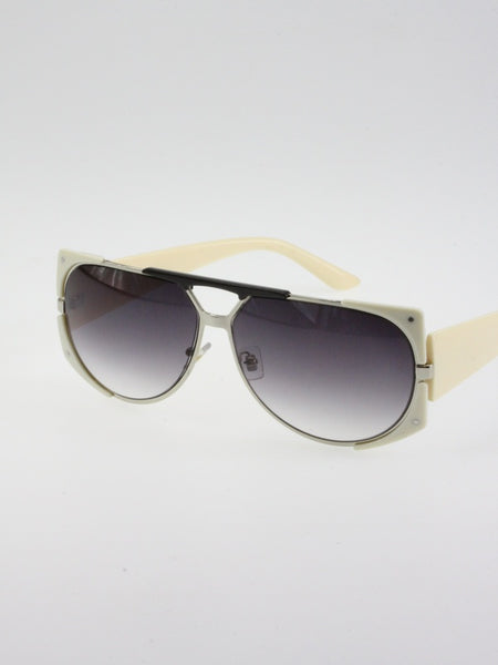 Over sized Metal Square Frame Sunglasses