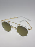 Clear Frame Round Tinted Sunglasses