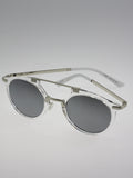 Clear Frame Round Tinted Sunglasses