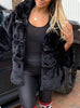 Ultra Soft Faux Fur Jacket With Diamante Detail