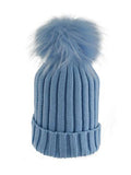 Detachable Fur Bobble Pom Pom Hat
