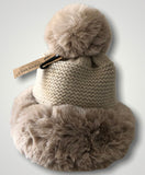 Ultra soft Luxurious Faux Fur Knit Hat with pom