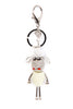 Cartoon Sheep Diamante Bag Charm Keyring