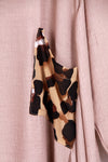 Drape Floaty Leopard Print Border Dress