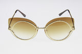 Cat Eye Sunglasses with twisted metal frame