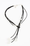 Pearl Short Multi Layered Necklace in black