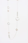 Circle rings and Beads Lagen Look Jewellery Womens Necklace