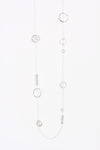 Circle rings and Beads Lagen Look Jewellery Womens Necklace