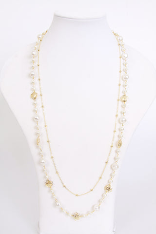 Pearls and Roses Necklace