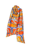 Reversible Silky Self Tie Neck & Head Scarf