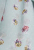 Mint Green Vintage Floral Print Batwing Frill Top