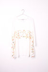 Floral Embroidered front panel Floaty Top