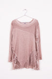 Floaty Mesh Floral Soft knit Top