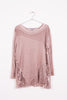 Floaty Mesh Floral Soft knit Top