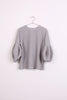 Ribbed Knit Puffer Sleeve Jumper and Wide Leg Ruffle Culotte Trouser Co-Ord Set
