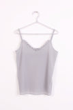Ruffle V Neck Strappy Floaty Cami Vest Top