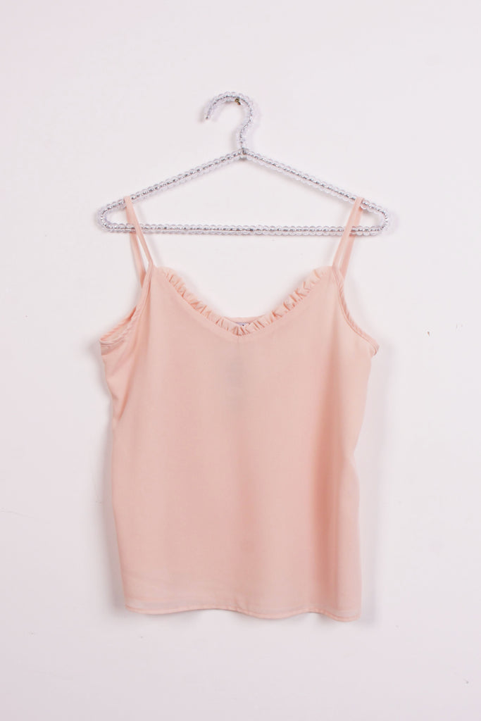 Floaty light pink camisole with lace