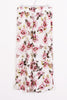 Pink Floral High Waist Elasticated Wide Leg Trousers