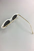 Peach Pointed Slim Cat Eye Sunglasses