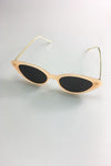 Peach Pointed Slim Cat Eye Sunglasses
