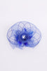 Royal Blue Flower Mesh Fascinator for wedding