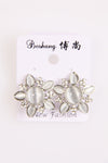 grey silver earrings 
