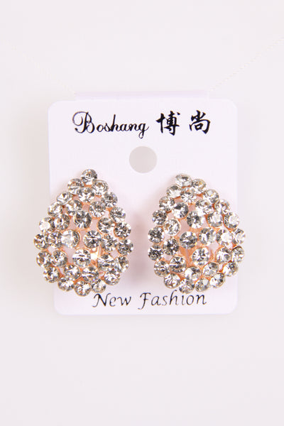 Roas gold Diamante Earrings 