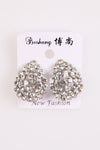 Silver Diamante tear drop earrings