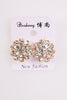 floral diamante earrings rose gold 