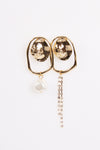 Pearl Diamante Drop Earrings