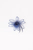 Flower Feather Mesh Fascinator in navy for wedding