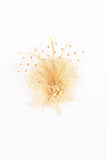 Flower Feather Mesh Fascinator in gold for wedding