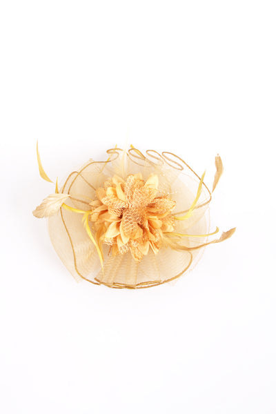 Flower Feather Mesh Fascinator