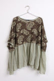 Oversized Paisley Knit Floaty Top