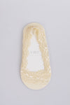 Beige Lace low cut socks