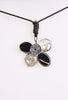 Metal Gem Flower Pendant Statement Boho Necklace
