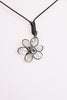 Clear AB Lagen Look Flower Necklace