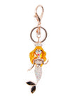 Mermaid Diamante Bag Charm Keyring