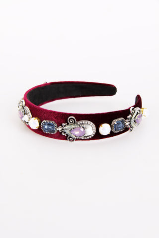 Velvet Pearl Jewel Headband