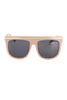 nude chain detail flat top sunglasses front view