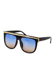 black and blue chain detail sunglasses