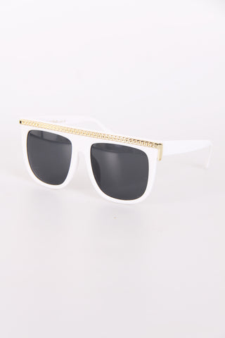white chain detail sunglasses