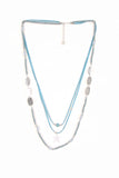 Multirow Long Necklace with Star Pendant Beads