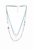 Multirow Long Necklace with Star Pendant Beads