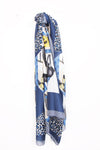 Large Silky Designer Leopard Chain Print Scarf