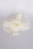 Flower Design Fascinator with Headband in cream