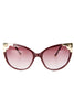 Cat Eye Metal Detail Edges Sunglasses