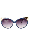 Cat Eye Metal Detail Edges Sunglasses