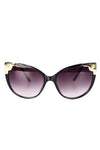 Cat Eye Metal Detail Edges Sunglasses